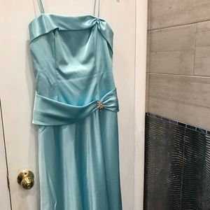 Cinderella Blue Satin Dress
